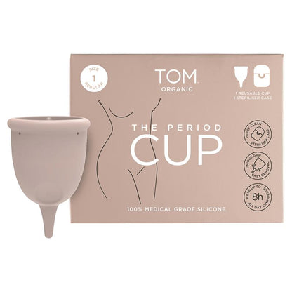 TOM Organic The Period Cup Size 1 + Convenient Microwavable Steriliser Case
