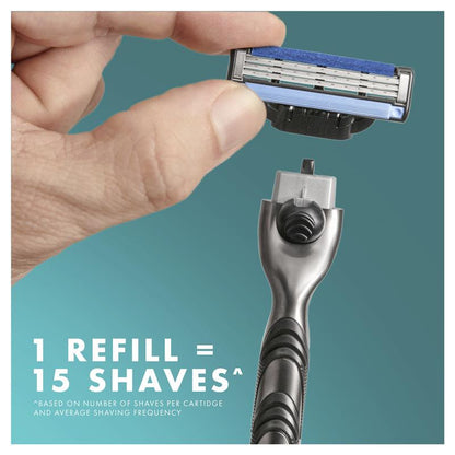 Gillette Mach3+ Replacement Razor Blades -  15 Shaves, Fits All Mach3 Handles