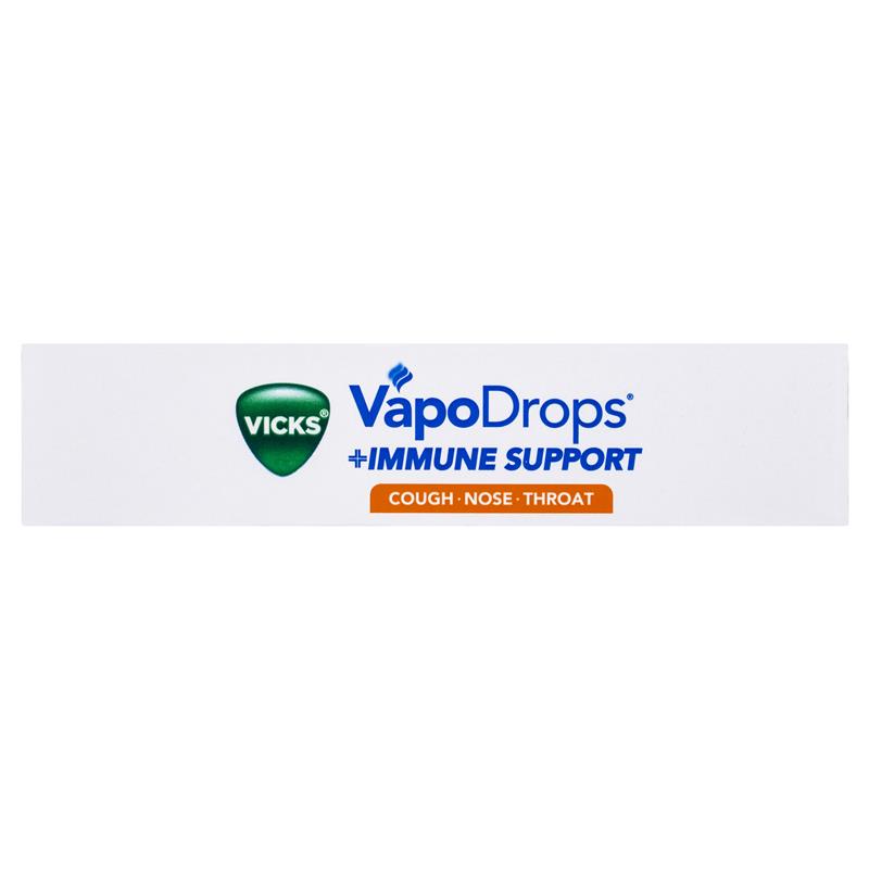 Vicks VapoDrops Immune Support Orange 16 Lozenges - With Zinc & Vitamin C