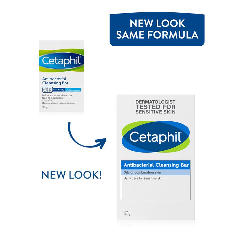 Cetaphil Antibacterial Cleansing Bar 127g for Oily & Combination Skin