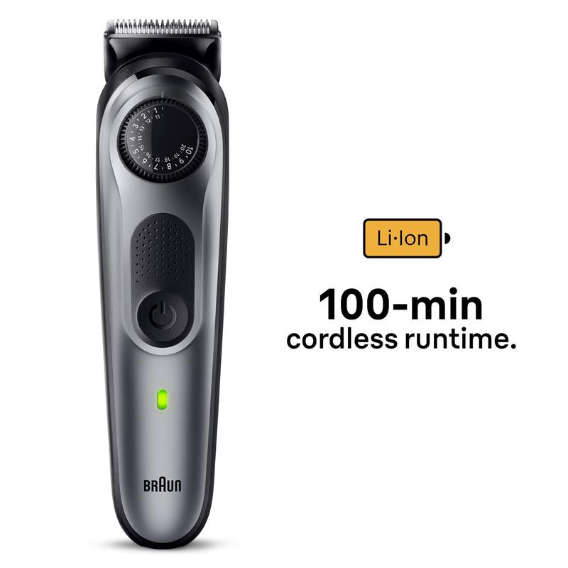 Braun Series 5 BT5440 Waterproof Beard Trimmer for Men, 40 Lengths, 100-min