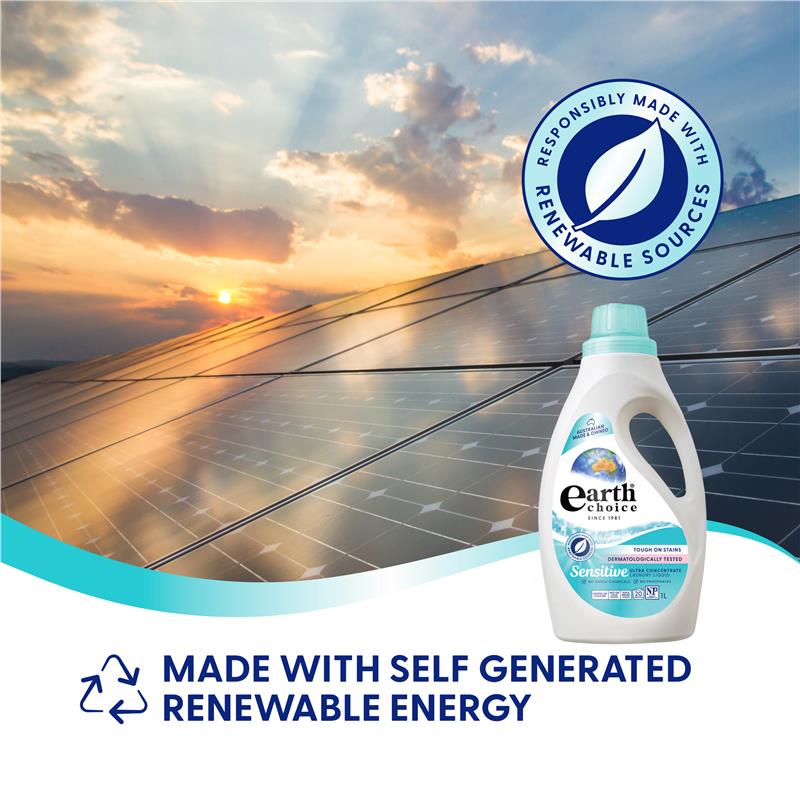 Earth Choice Laundry Liquid Ultra Concentrate Sensitive 1 Litre - Eco-Friendly Cleaning Power