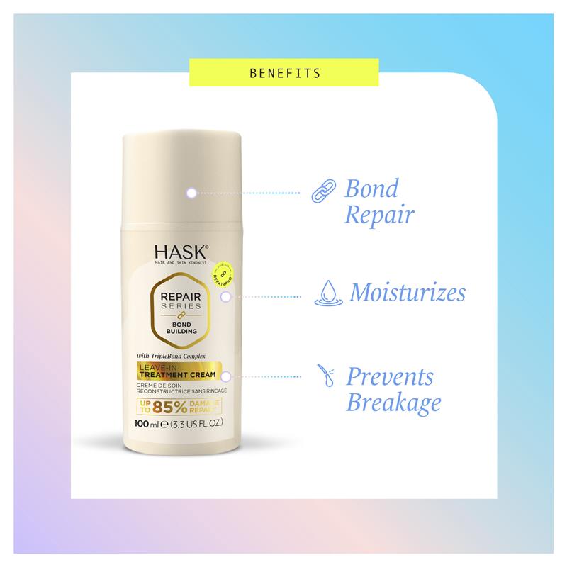 HASK RepairPro Bond Building Leave-In Treatment Cream 100ml - Ultimate Hair Repair