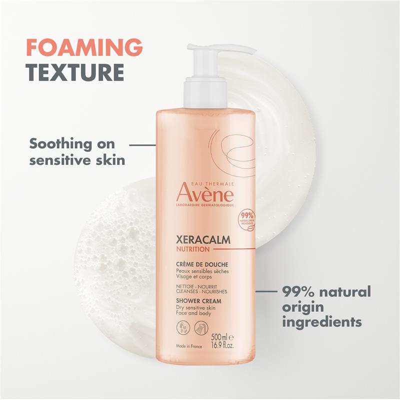 Avène XeraCalm Nutrition 500ml Shower Cream for Dry, Sensitive Skin