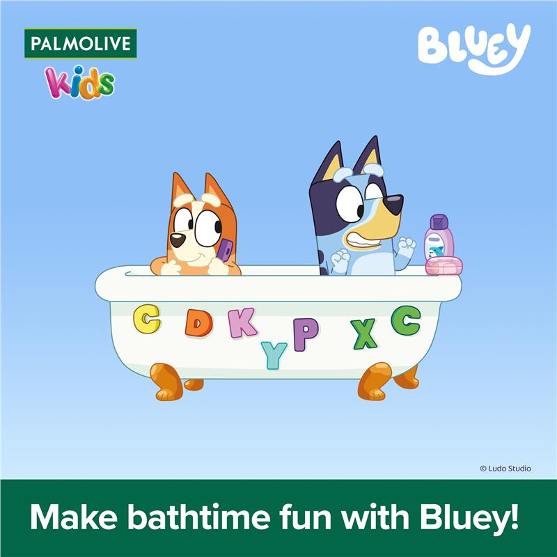 Palmolive Kids Bluey Cherry Berry Body Wash 400ml - Gentle & Fun