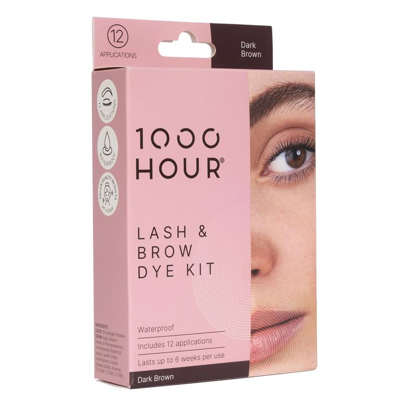 1000 Hour Eyelash & Brow Dye Kit Dark Brown