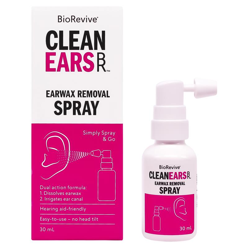 BioRevive Clean Ears Spray 30ml - Gentle Earwax Removal Solution