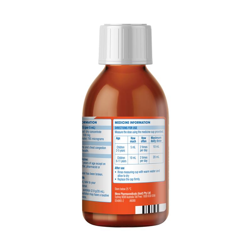 Demazin Kids 2+ Cough + Immune Defence 200ml - Natural Berry Flavor