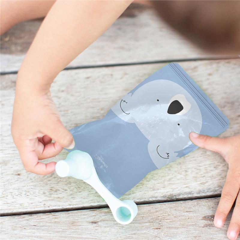 Cherub Baby On The Go Food Pouch - Cerulean & Sage 120ml (10 Pack)