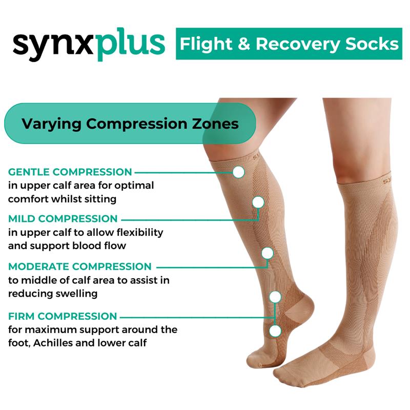 Synxplus Flight & Recovery Socks Beige Large