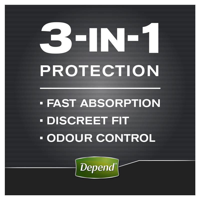 Depend Real Fit Disposable Underwear for Men - Medium, 16 Pack