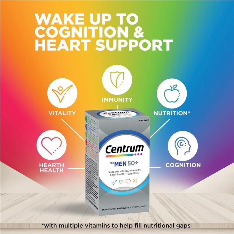 Centrum For Men 50+ 90 Tablets Exclusive Size