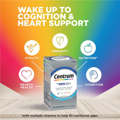 Centrum For Men 50+ 90 Tablets Exclusive Size