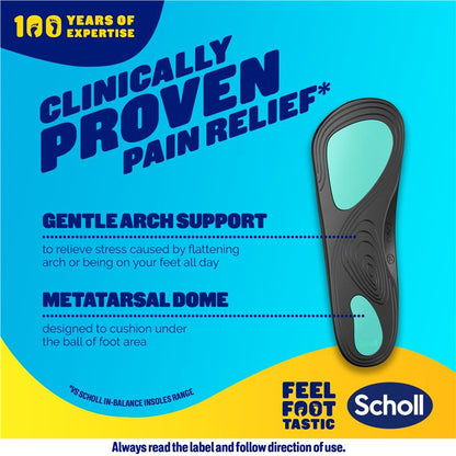Scholl In Balance Ball of Foot & Arch Orthotic Insole Large