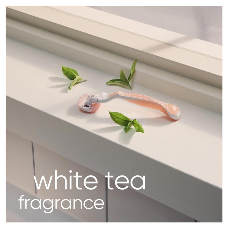 Gillette Venus Comfort Glide White Tea Razor Handle + 2 Blade Refills