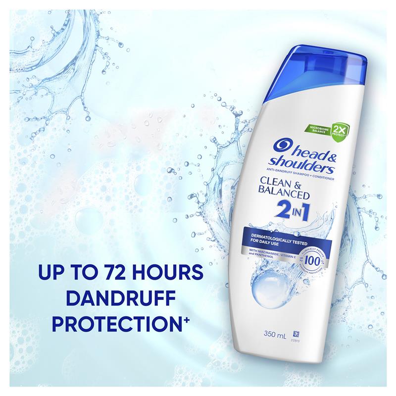 Head & Shoulders Clean & Balanced 2in1 Shampoo & Conditioner 350ml