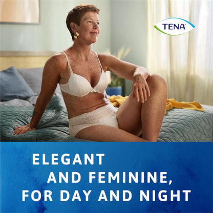 TENA Discreet High Waist Underwear – Large, Crème, 8 Pants