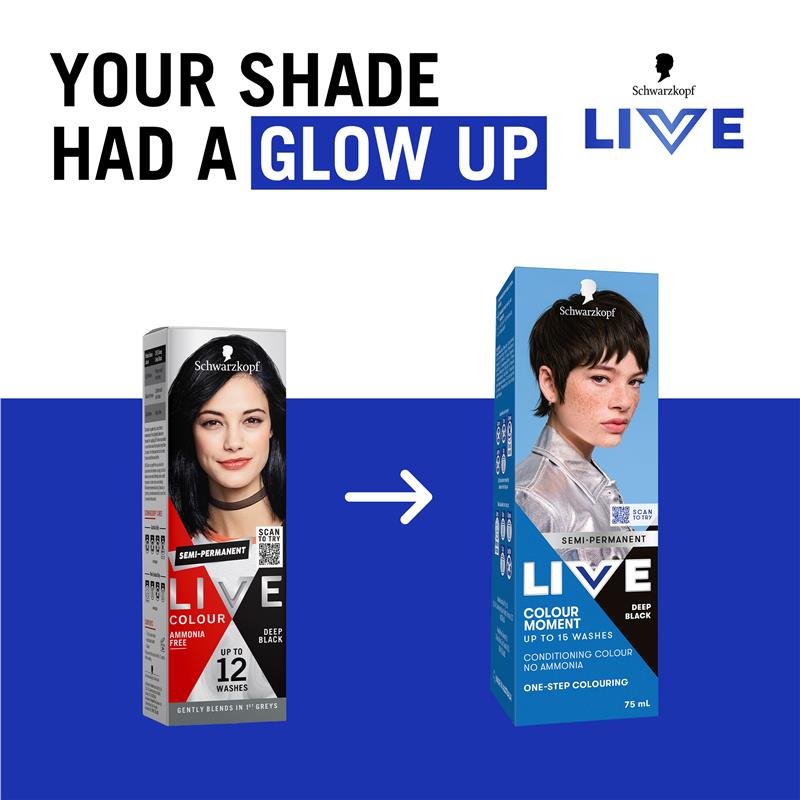 Schwarzkopf LIVE Colour Deep Black Semi Permanent 75ml