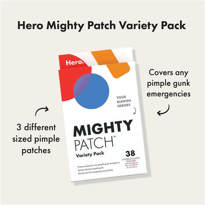 Hero Mighty Patch Variety 38pk - All-in-One Pimple Patch Solution
