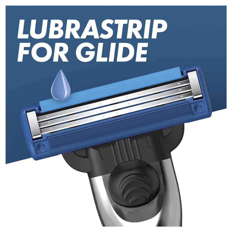 Gillette Mach3 Turbo 3D Razor – Ergonomic Handle with 2 Cartridges