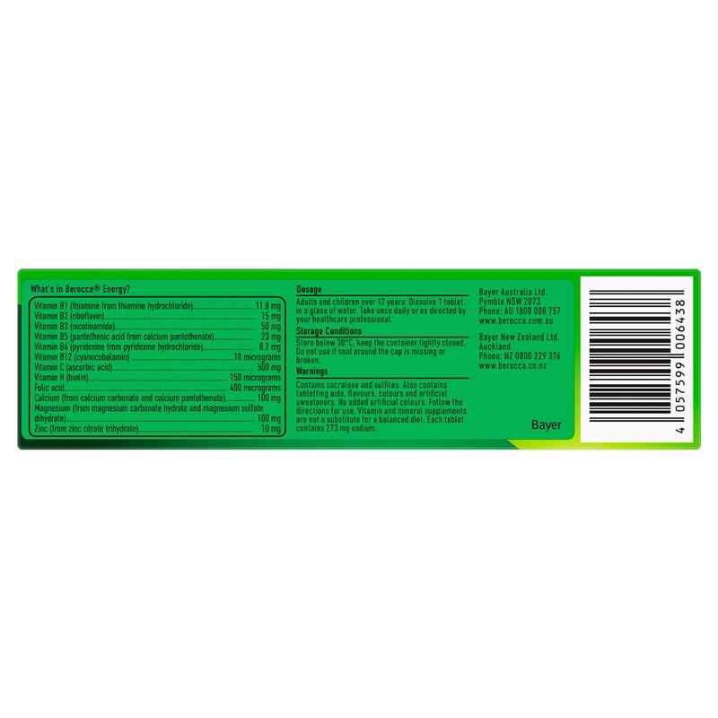 Berocca Energy Mango And Orange 15 Effervescent Tablets