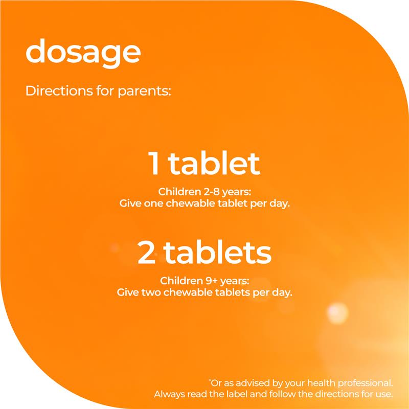 Nature's Way Kids Smart Vitamin C + Zinc + D 75 Chewable Tablets
