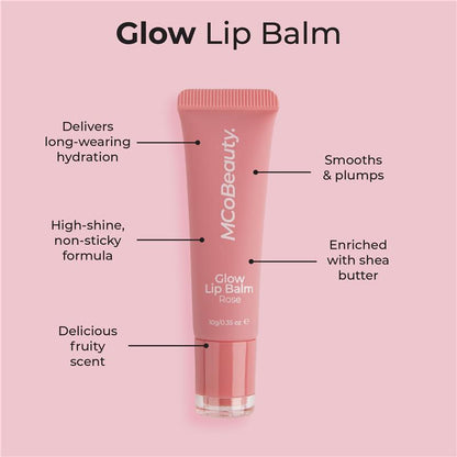MCoBeauty Glow Lip Balm Rose NEW