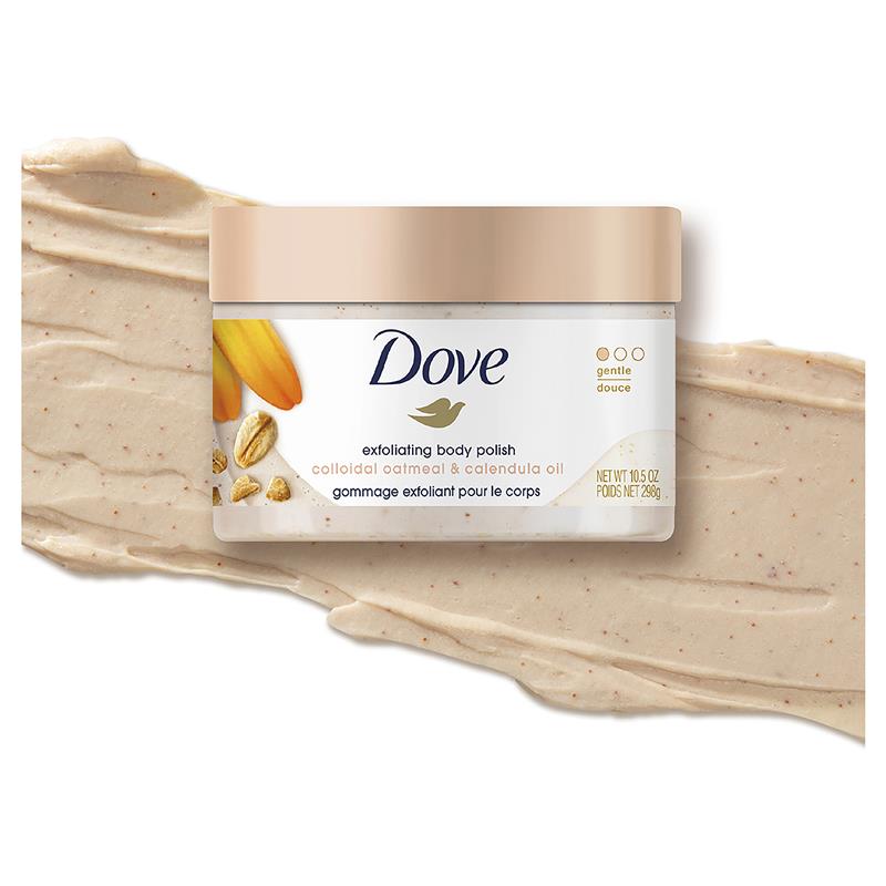 Dove Exfoliating Body Polish with Colloidal Oatmeal and Calendula Oil 298g - Gentle Skin Care