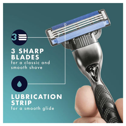 Gillette Mach3+ Replacement Razor Blades -  15 Shaves, Fits All Mach3 Handles