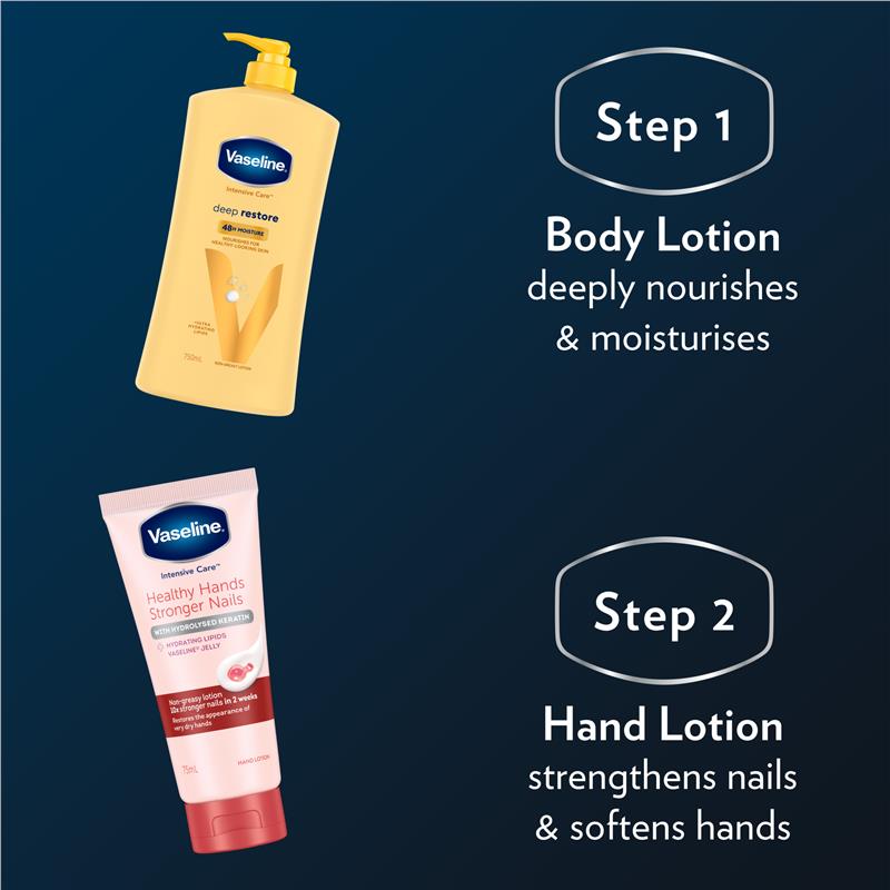 Vaseline Intensive Care Body Lotion Deep Restore 750ml - Deep Moisture for Healthy Skin