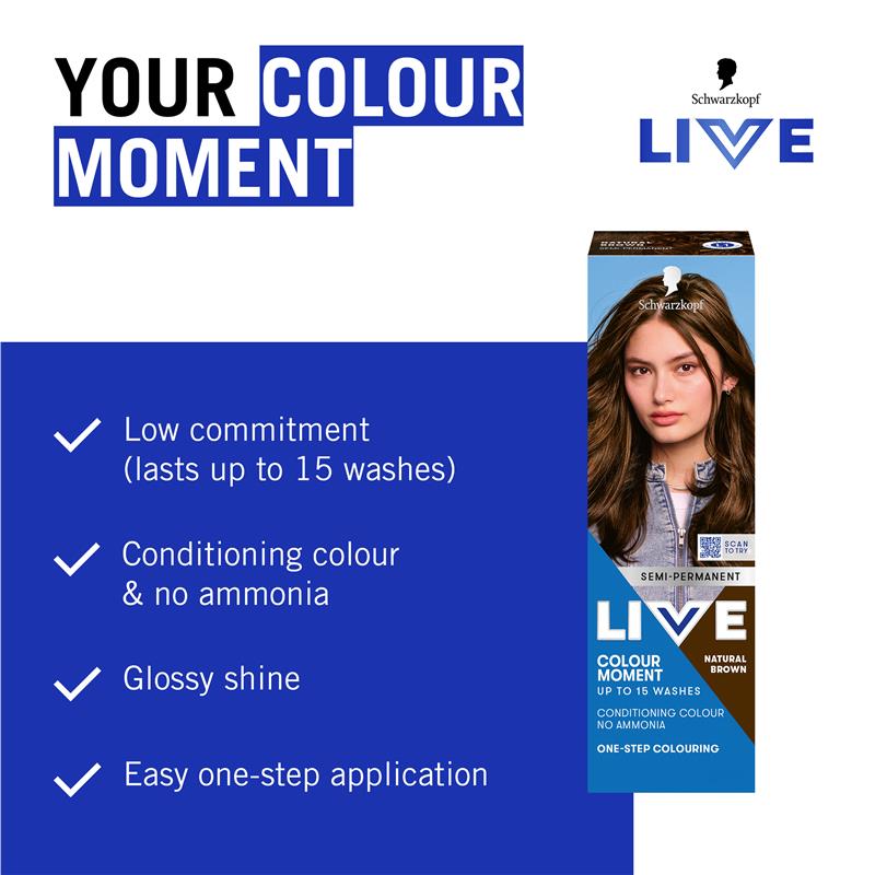 Schwarzkopf LIVE Colour Natural Brown Semi Permanent 75ml