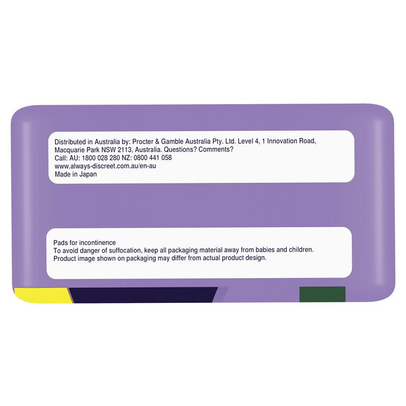 Always Discreet Normal Adult Incontinence Pads, 30 pads, RapidDry