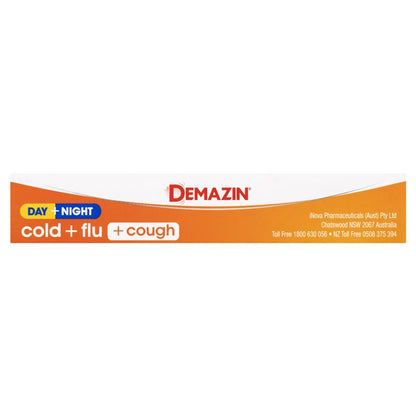 Demazin Cold + Flu + Cough Day + Night 24 Capsules