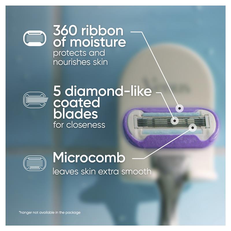 Gillette Venus Deluxe Smooth Swirl Razor Blade Refills - 5 Blades,