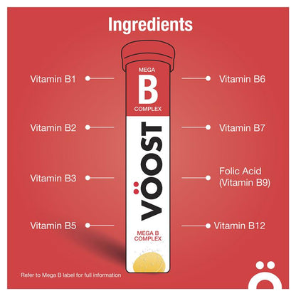 Voost Mega B Complex Effervescent Tablets 20 Pack
