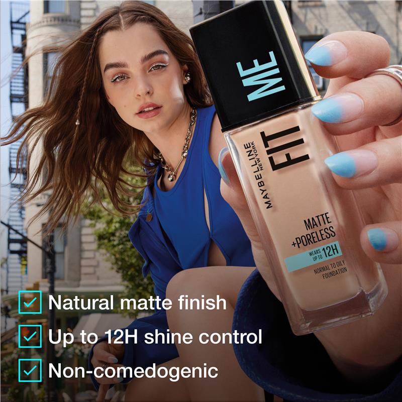 Maybelline Fit Me Matte Poreless Foundation 332 Golden Caramel