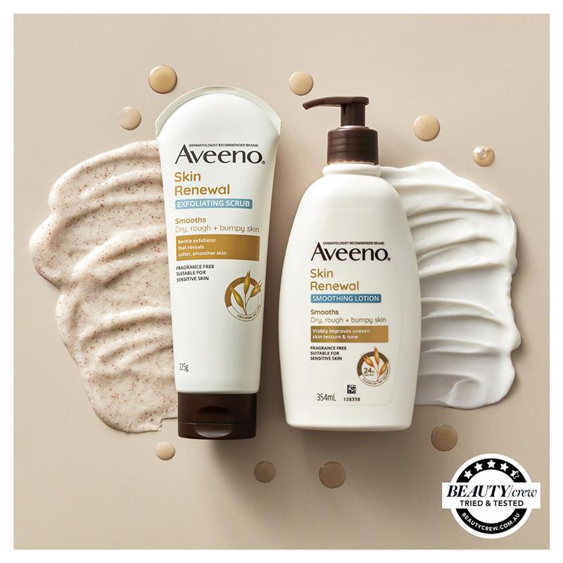 Aveeno Skin Renewal Exfoliating Body Scrub 225g - Gentle Exfoliation for Soft Skin