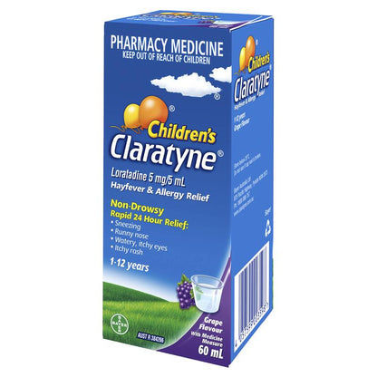 Claratyne Childrens Grape Syrup 60ml