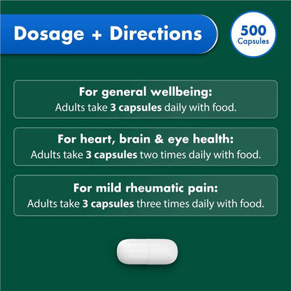 Nature's Own Odourless Fish Oil 1000mg 500 Capsules Exclusive Size