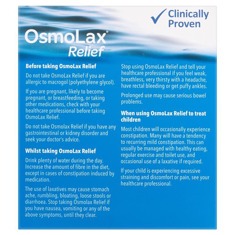 OsmoLax Relief Laxative Powder 49 Dose 833g - Effective Constipation Relief Without Salty Taste