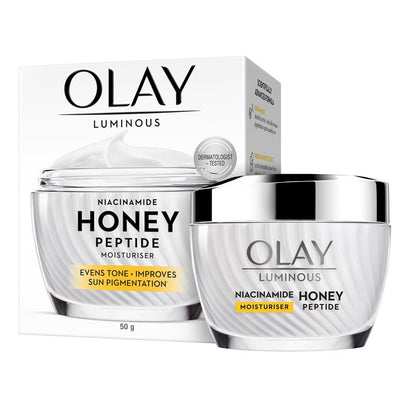Olay Luminous Niacinamide Honey Peptide Moisturiser 50g
