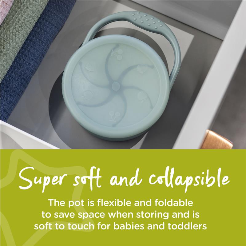 Tommee Tippee Silicone Collapsible Snack Pot - Baby Weaning Essential