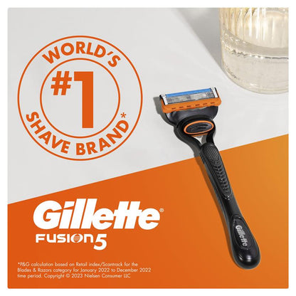 Gillette Fusion Manual Razor + 2 Blade Refills - Precision Shaving for Men