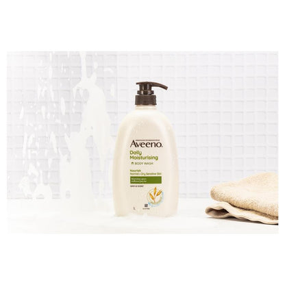 Aveeno Daily Moisturising Body Wash 1L, Sensitive Skin, Prebiotic Oat