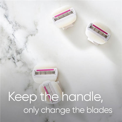 Gillette Venus Comfortglide Sugarberry Scent Plus Olay Women's Razor Handle + 4 Blade Refills