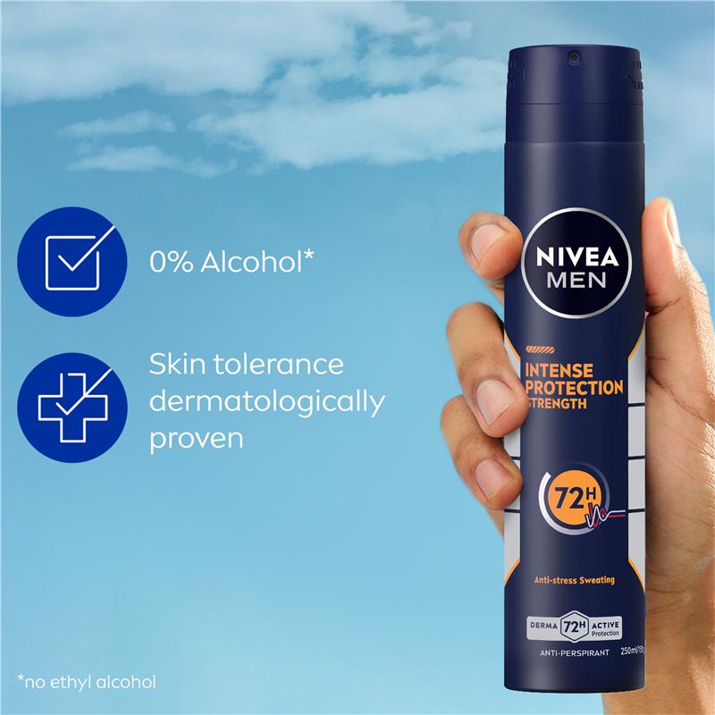 NIVEA MEN Deodorant Aerosol Intense Protection Strength - 250ml