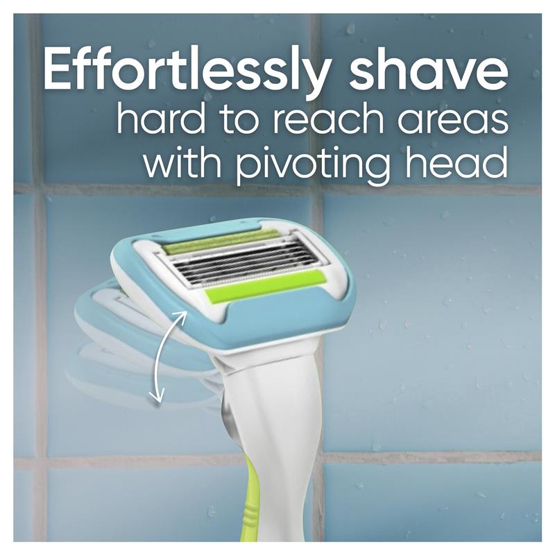 Gillette Venus Extra Smooth 5-Blade Razor Handle with 2 Refills