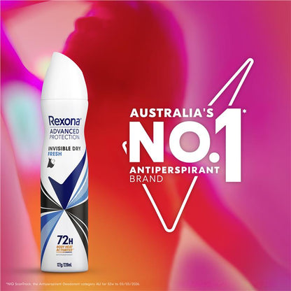 Rexona Women Advanced Antiperspirant Aerosol Invisible Dry Fresh 220ml
