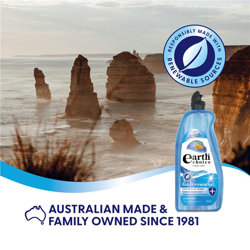 Earth Choice Toilet Cleaner Aqua Fresh 750ml - Powerful Eco-Friendly Clean