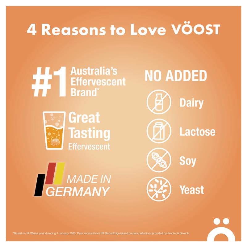 Voost Immunity Orange Zest Effervescent Tablets 60 Pack Exclusive Size